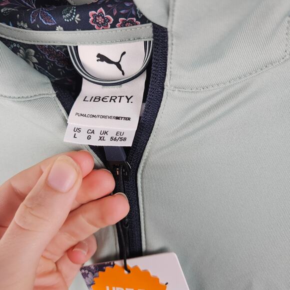 Puma x Liberty Golf 1/4 Zip Floral Print Pullover Men's Size Large - Picture 3 of 8